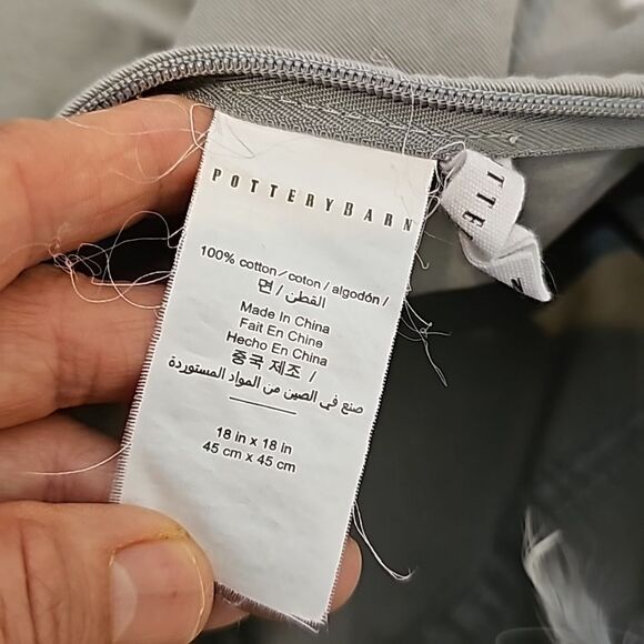 - 2 Pottery barn striped/gray pillow cases - Picture 10 of 12